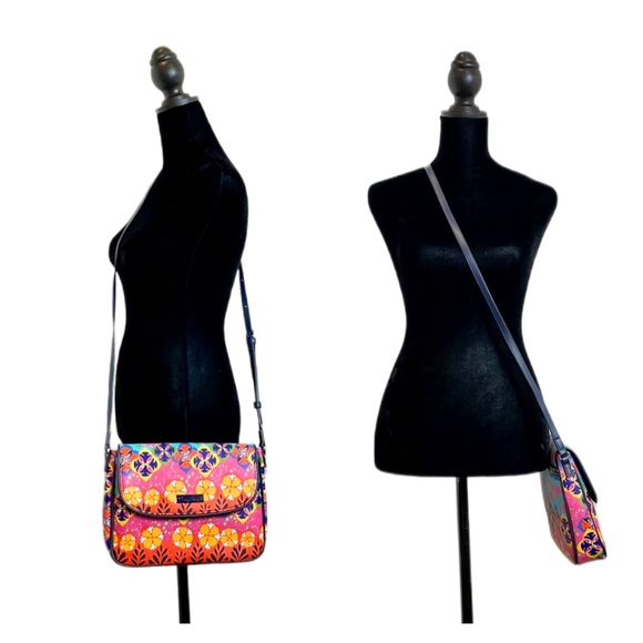 Vera Bradley BB Collection Rio Stripe Floral Flap Crossbody Bag EUC - Picture 13 of 13